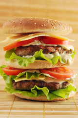 hamburger with cutlet