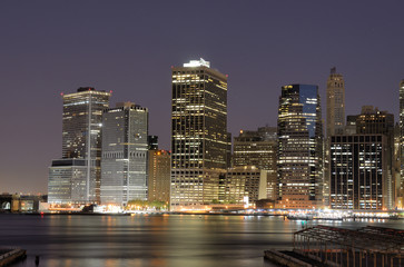 Fototapeta premium Lower Manhattan Skyline and the East River