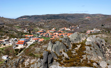 View of Castro Laboreiro village in north of Portugal