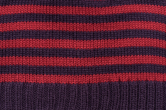Colors knitted wool close up