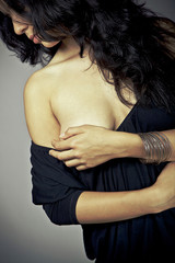 Naklejka premium sexy young brunette girl