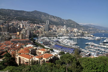 Fototapeta na wymiar Monako widok na port