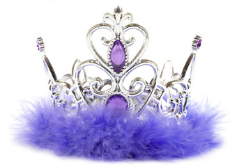 Purple princess crown isolated on white background © kavring