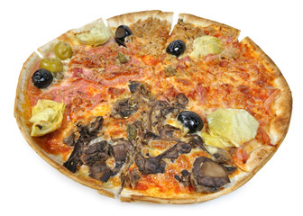 Pizza cuatro estaciones.