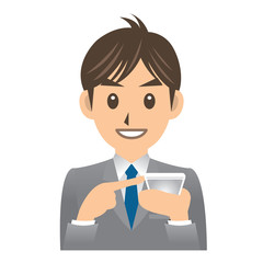 ビジネスマン A BI スマホ