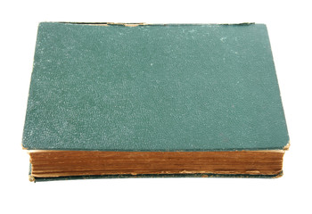 old leather book isolated on white