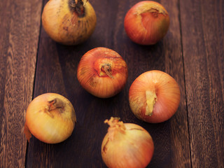 Naklejka na ściany i meble close up of golden onions