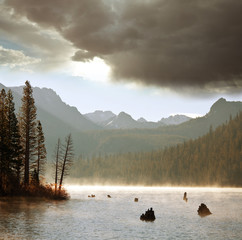 Image of Autumn lake printed on Printed Glass Splashbacks