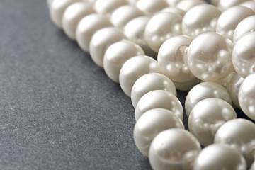 Pearl on the grey background