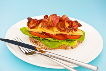 Open blt sandwich