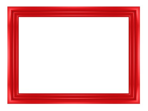blank red frame for pictures and photos