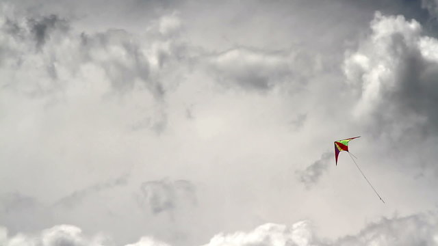 Kite and the coming storm. Time-lapse. Part3