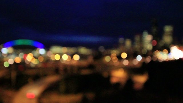 Seattle Washington at Blue Hour Evening
