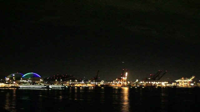 Seattle Washington from Pier 66 Waterfront at Night