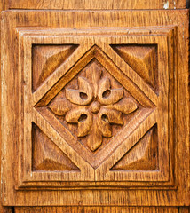 details of the old wooden door