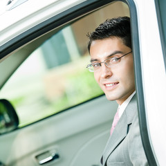 Businessman in the car