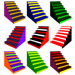stair in various color combinations