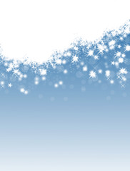 Christmas background with stars and snowflakes