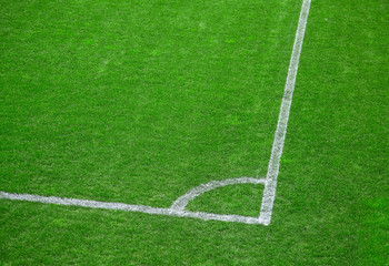Obraz premium Football (soccer) field corner