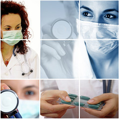 Medical collage.