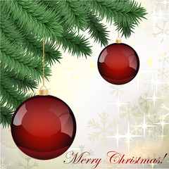 Vector grungy background with Christmas ball