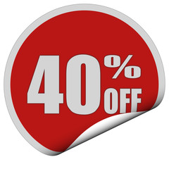 Sticker rot rund curl unten 40 PERCENT OFF