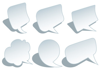 blank speech bubbbles, vector set