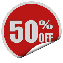 Sticker rot rund curl unten 50 PERCENT OFF