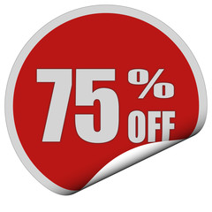 Sticker rot rund curl unten 75 PERCENT OFF
