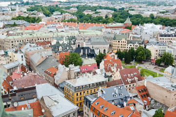 Obraz premium View over Old Town of Riga, Latvia