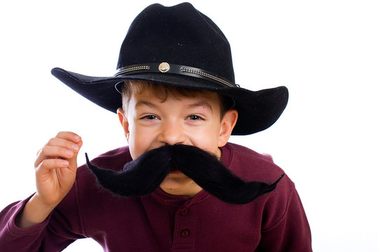 Funny Kid In A Cowboy Outfit