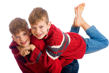 Two young boys having fun © Mat Hayward