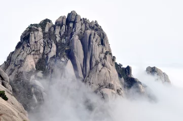 Room darkening curtains Huangshan Landscape of rocky mountains