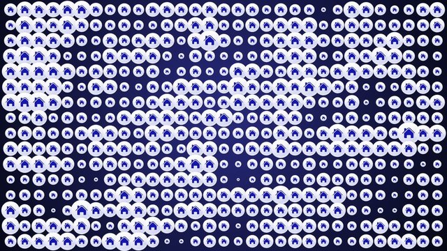 Blue Background Home Symbol, Loop - HD1080