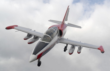 aircraft in clouded sky