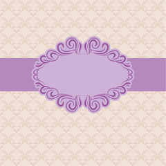 Template frame design for greeting card .