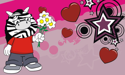 zebra kid cartoon background2