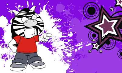 zebra kid cartoon background