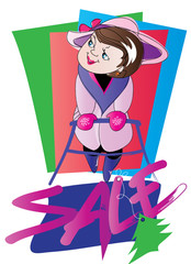 Image of  merry women, shopping for the holiday selling