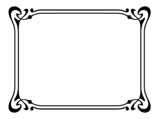 art nouveau ornamental decorative frame