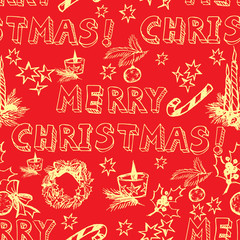 Seamless vector Christmas pattern