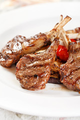 Grilled meat ribs