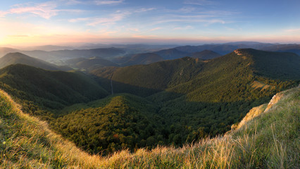 Mountain panorama from peak klak