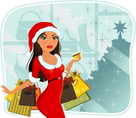 Woman who makes Christmas shopping