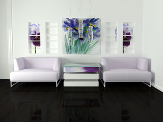 interior design of white living room