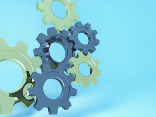 Machine Gears, 3d background