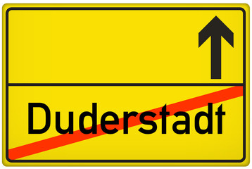 Fototapeta premium Ortsausgangsschild Duderstadt