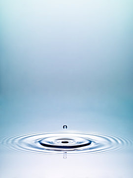 Wassertropfen ohne Horizont
