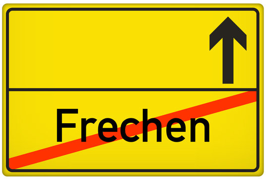 Ortsausgangsschild Frechen