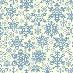 Seamless snowflakes background